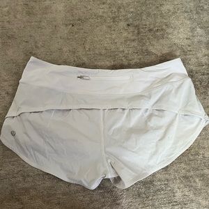 lulu speed up shorts. size 8. 2.5 inseam